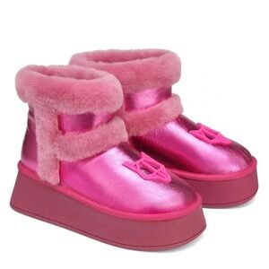 Naked Wolfe Ariel Pink Metallic Boots